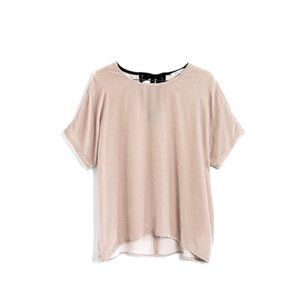 Madewell light pink crushed velvet tee!
